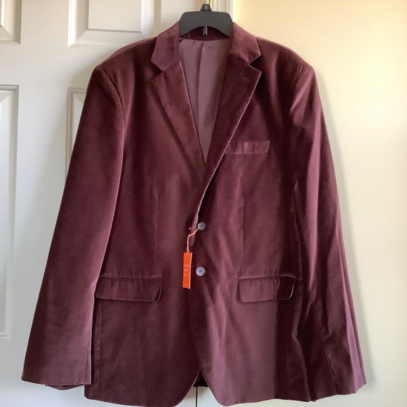 NDX Nederland Other - NDX Velvet Suit BlazerJacket Men’s Burgundy SZ XL
